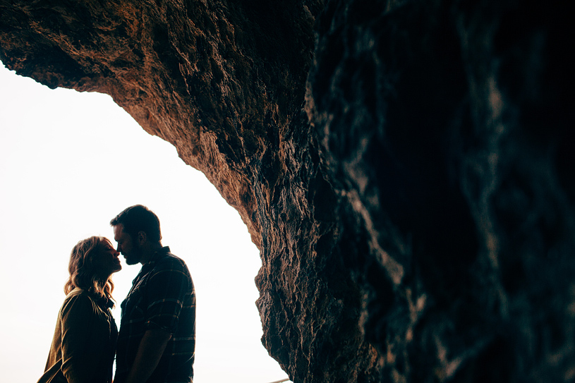 Creative engagement photography at the Sutro Baths in San Francisco