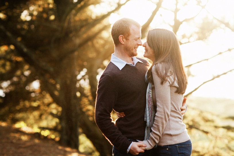 sunset engagement at the presidio in san francisco by heather elizabeth photography
