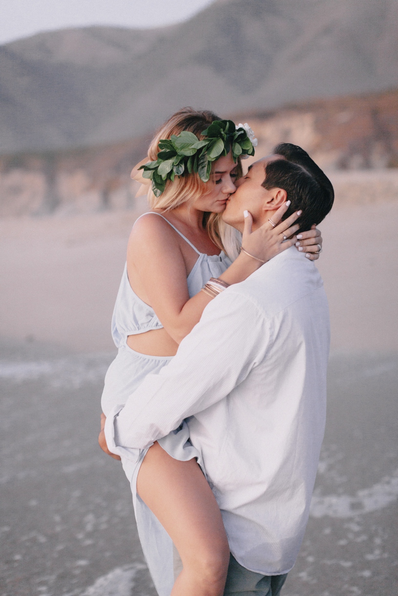 romantic and sexy bohemian engagement session in Big Sur by Heather Elizabeth Photography